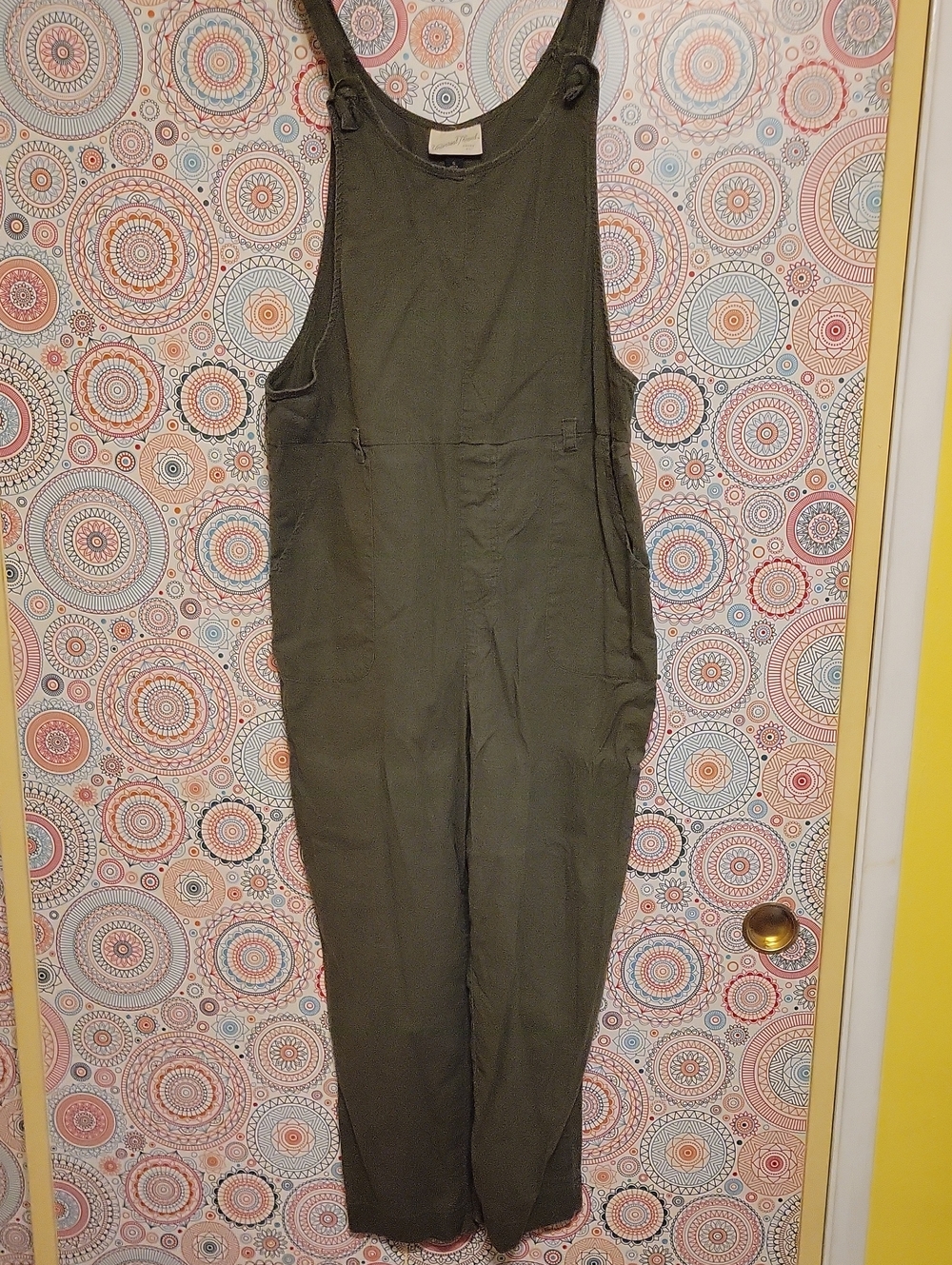 Universal Thread Olive Green Overall Bib